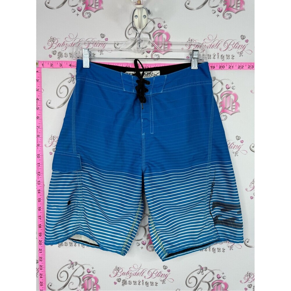 Billabong board shorts swim pool px3 PLATINUM Blue Striped Men’s Swim Trunks